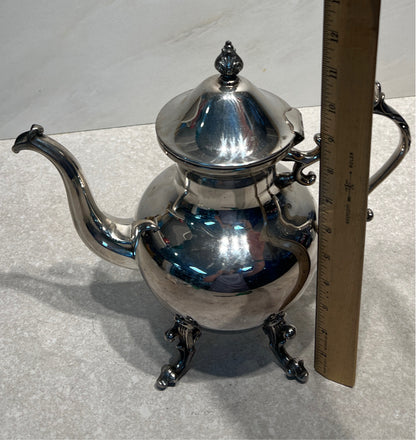 Silver On Copper Teapot