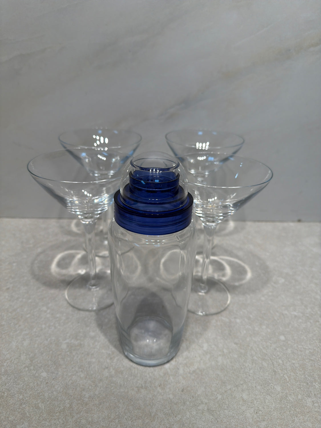 5 Piece Martini Set Luigi Bormioli With Shaker