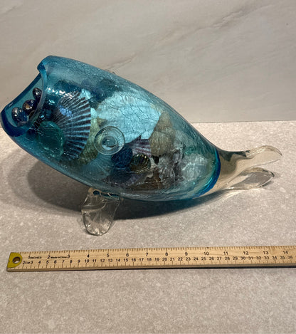 Bleko Blue Fish with Shells - as is