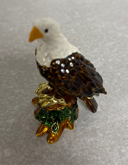 Bald Eagle Jeweled Trinket Box