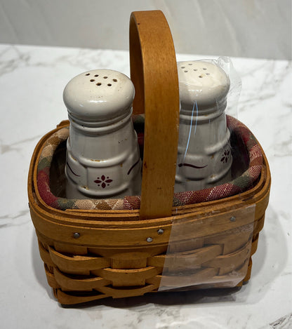 Longaberger Basket With Shakers