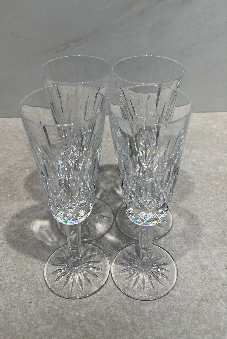 Set of 4 Waterford Champagne Glasses