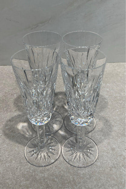 Set of 4 Waterford Champagne Glasses