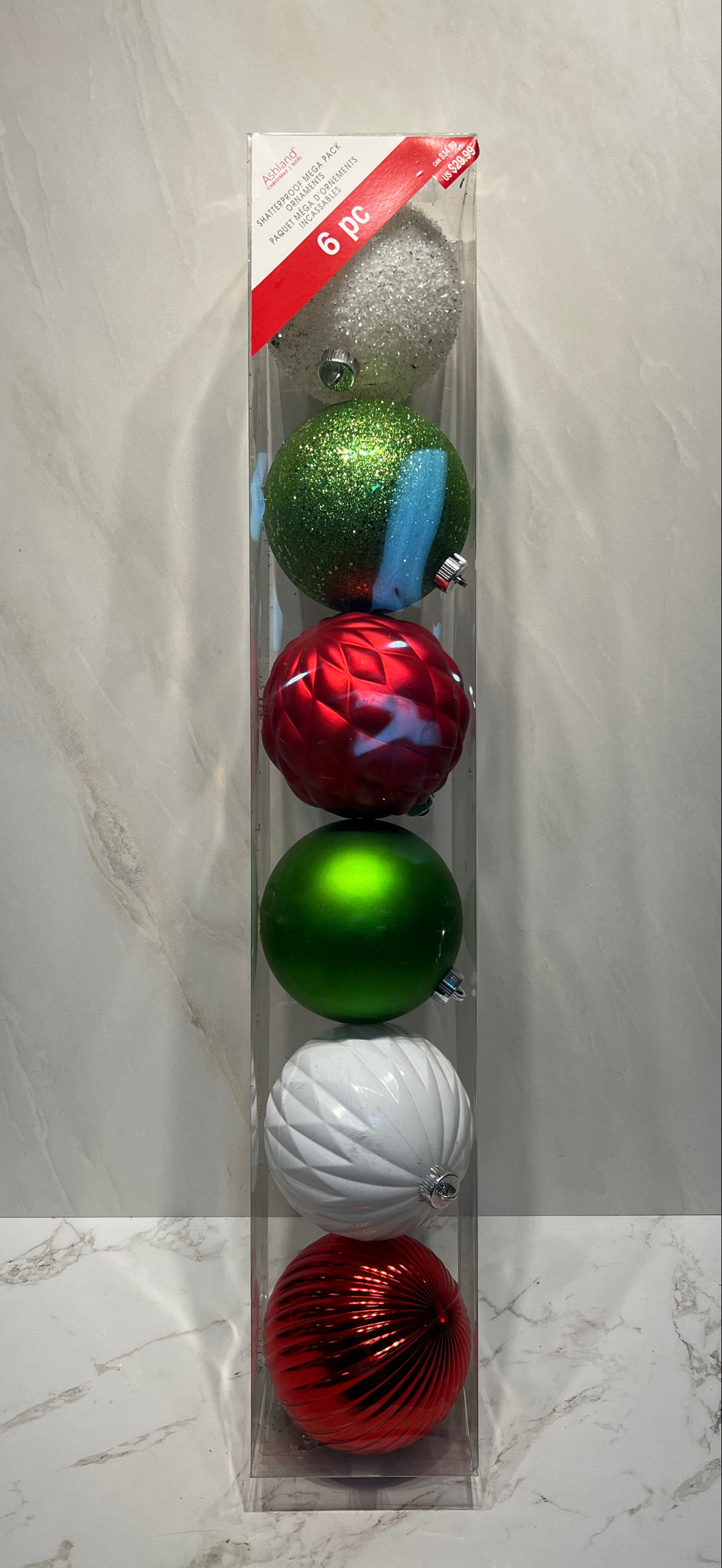 Box of Large Ornaments