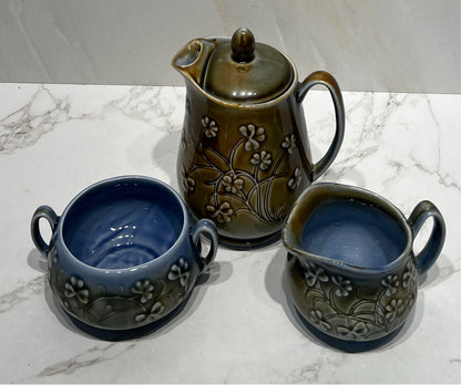 Wade Irish Teapot, Sugar, & Creamer
