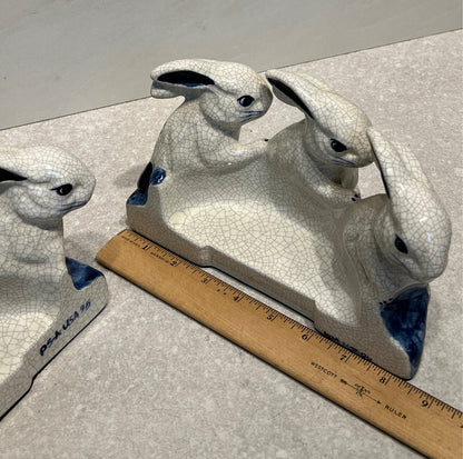 Dedham Pottery Bookends