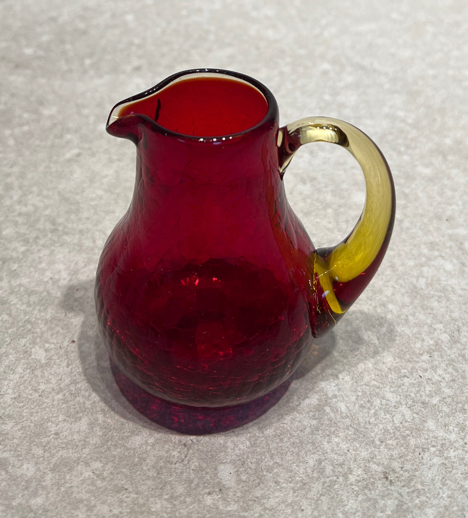 Crackle Glass pitcher