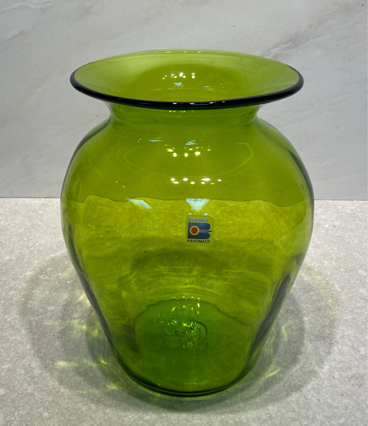 Blenko Large Green Vase