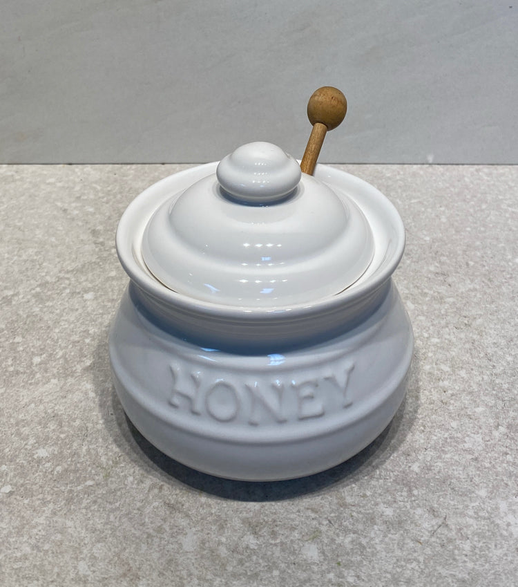Covered Honey Jar