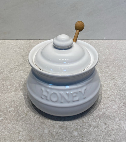 Covered Honey Jar