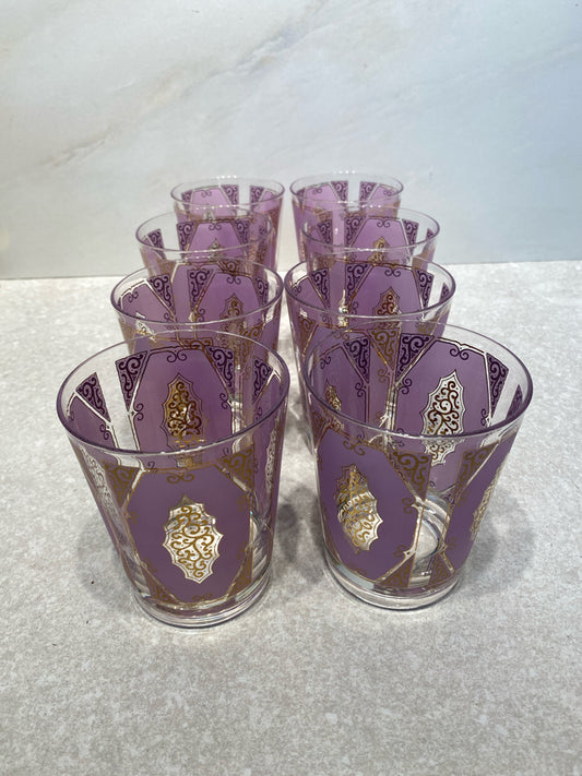 Set of 8 Purple Glasses