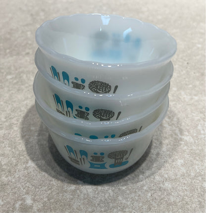 Set of 4 Fire King Ramekins