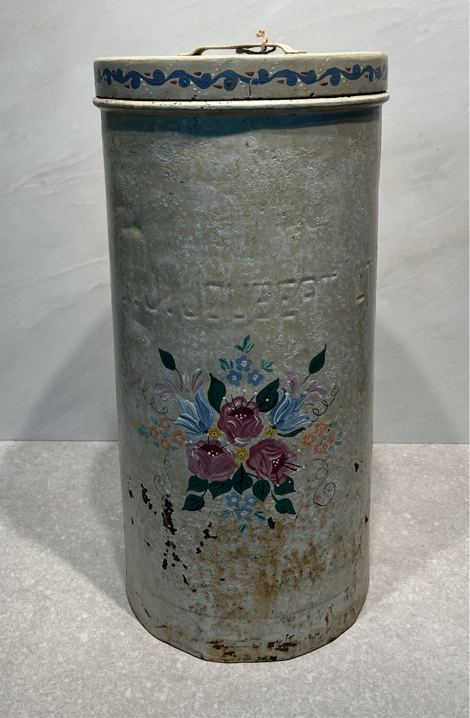 Vintage Flower Tin