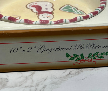 Gingerbread Pie Plate And Server