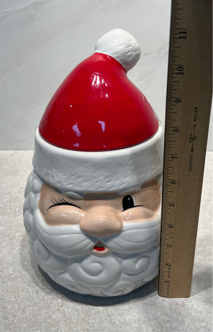 Winking santa Cookie Jar