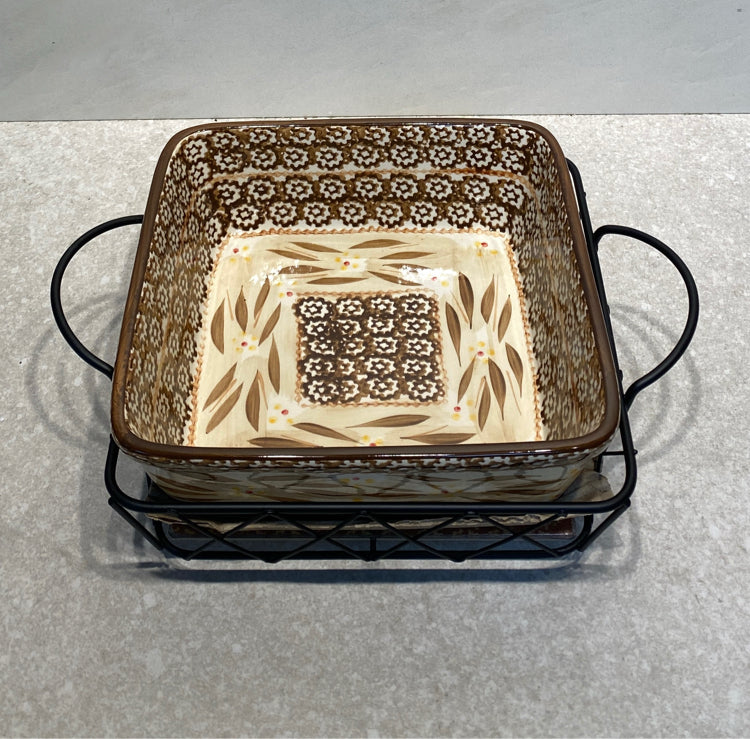 Temtpations Dish With Metal Stand