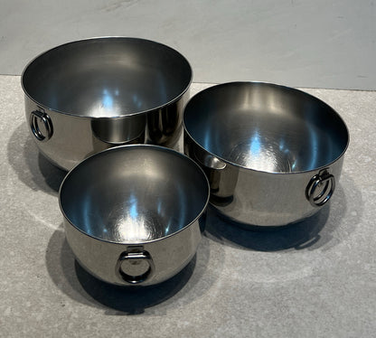 Set of 3 Stainless Steel Bowls