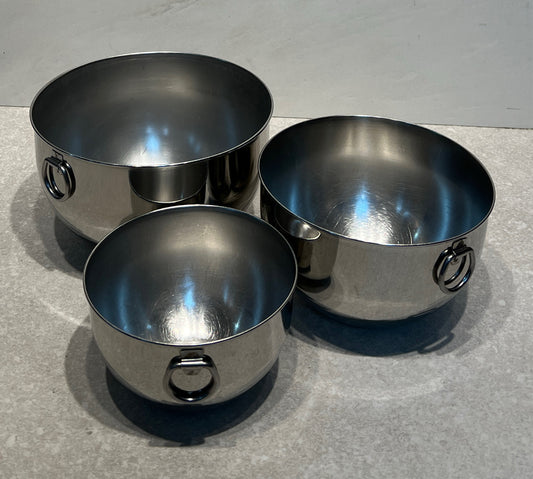 Set of 3 Stainless Steel Bowls