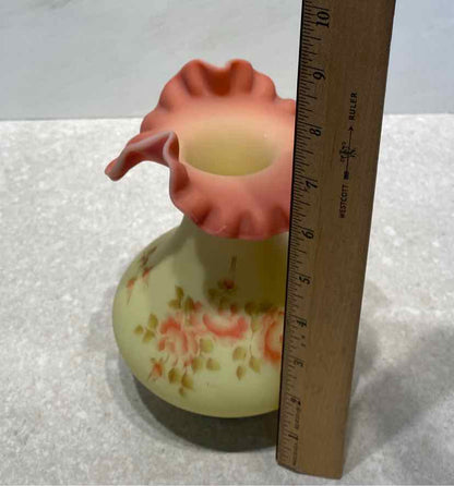 Fenton Rose Burmese Vase
