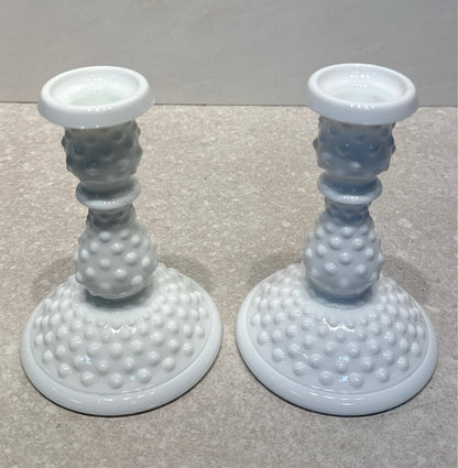 Pair - Fenton Candleholders