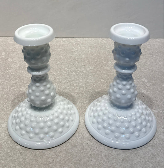 Pair - Fenton Candleholders