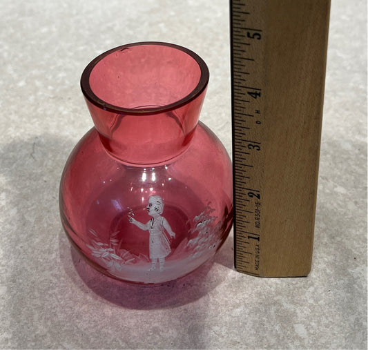 Mary Gregory Style Vase