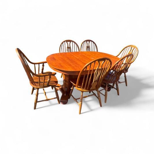Keller Oak Table And 6 Chairs