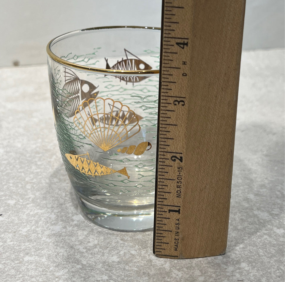 Set of 5 Vintage Glasses "Marine Life"