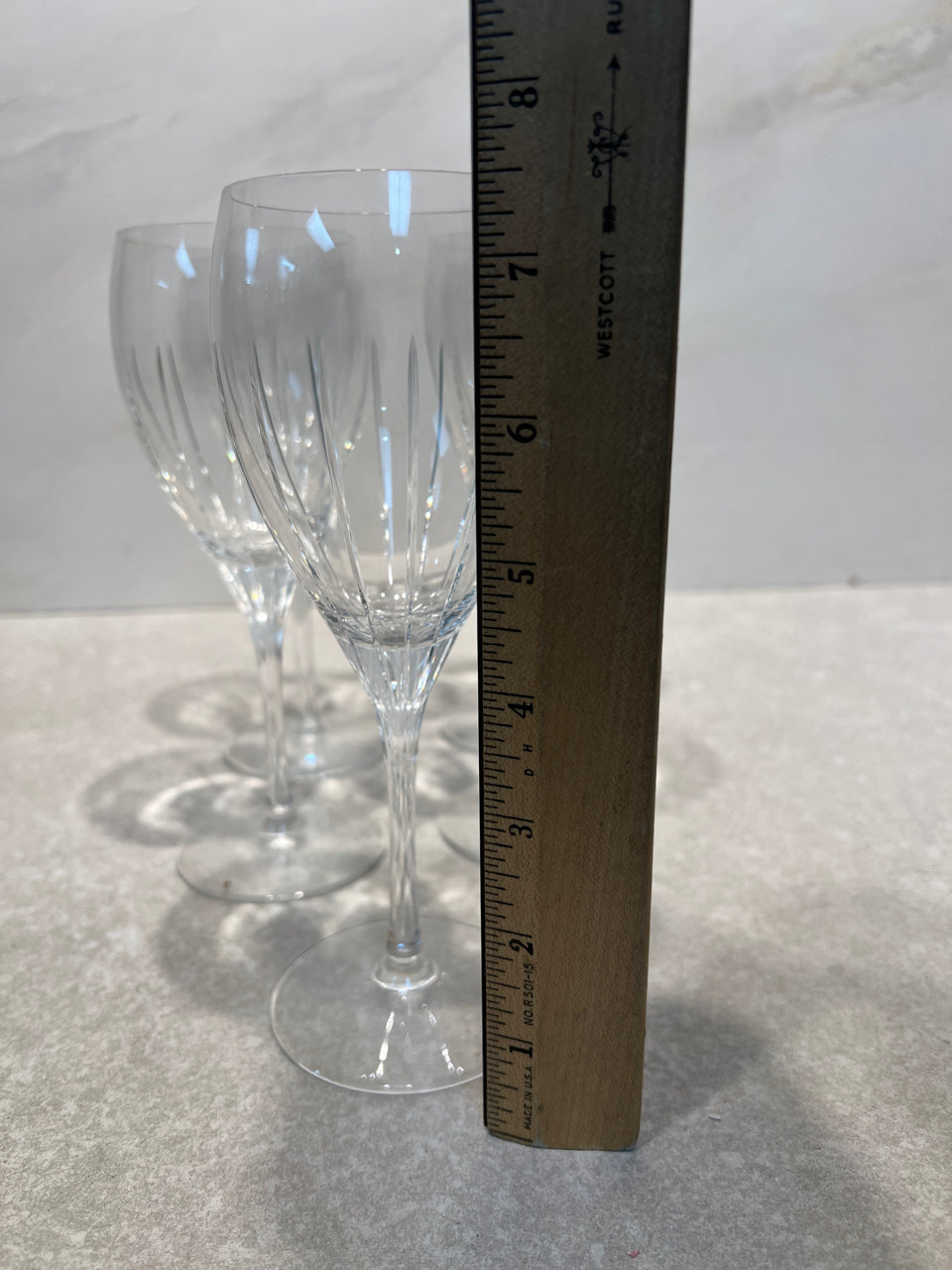 Set of 5 Christofle Wine Glasses