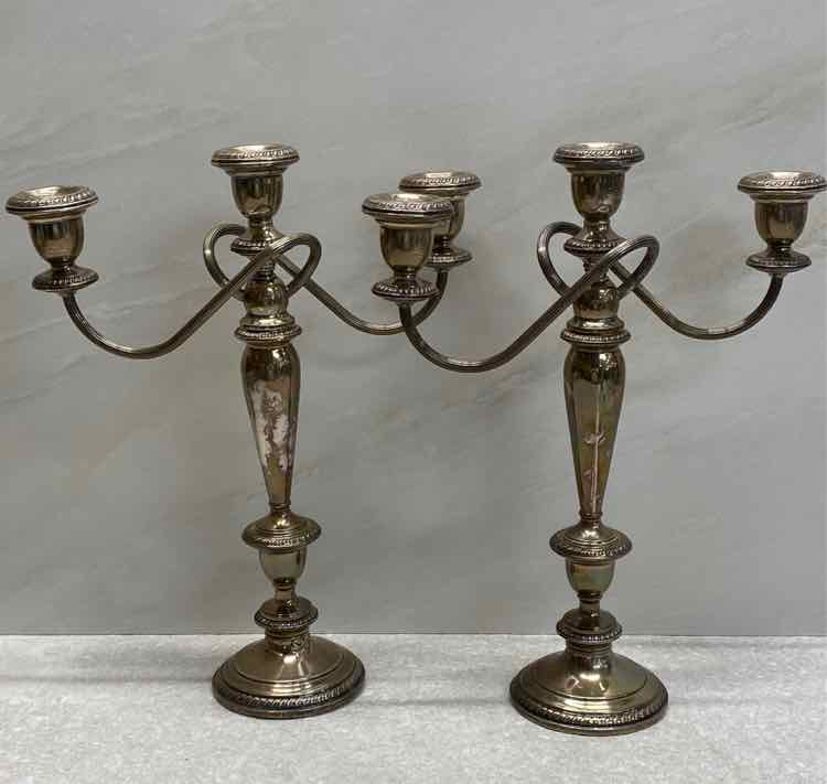 Pair of Sterling Candleholders