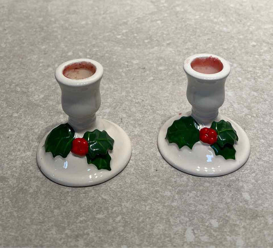 Pair Of Vintage Candle Holders