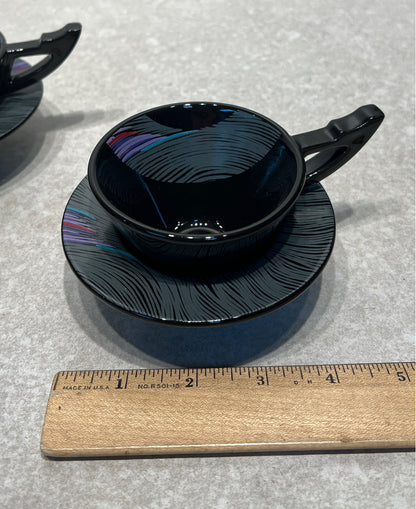 Salins Studios - Set of 4 Cups/Saucers