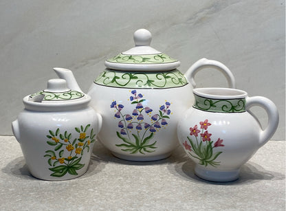 Teapot, Sugar and CReamer