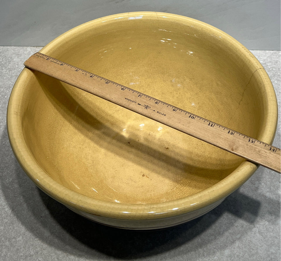 Large Yelllow Ware Bowl - as is