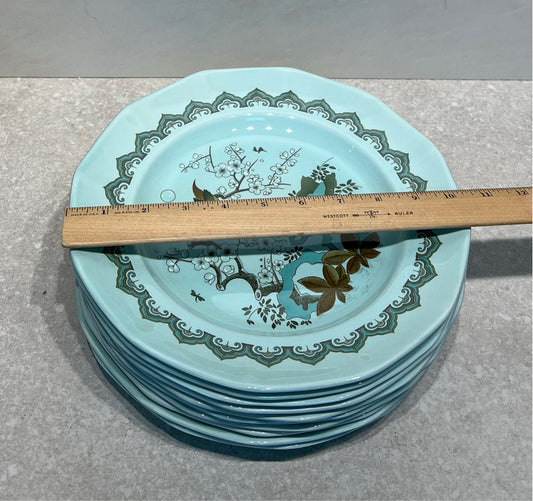Set of 10 Adams Chusan Dinner Plates