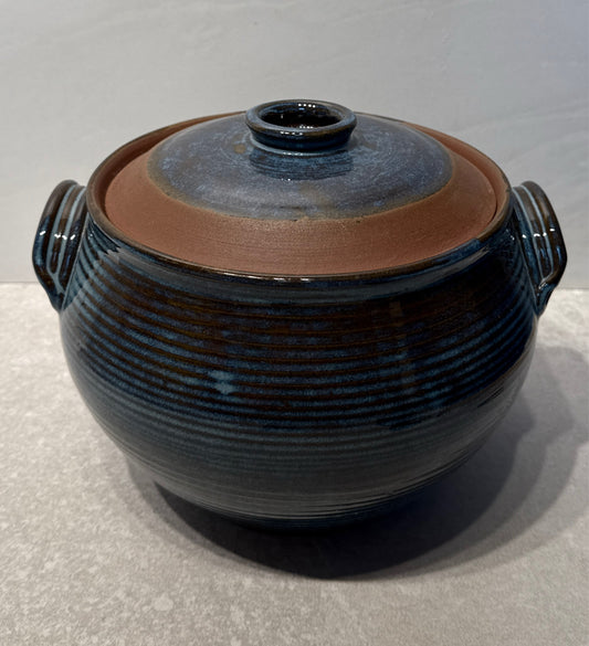 Covered Blue Jar
