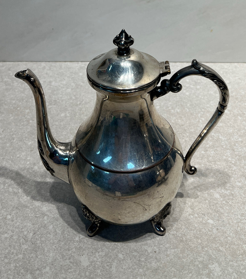 Silver On Copper Teapot