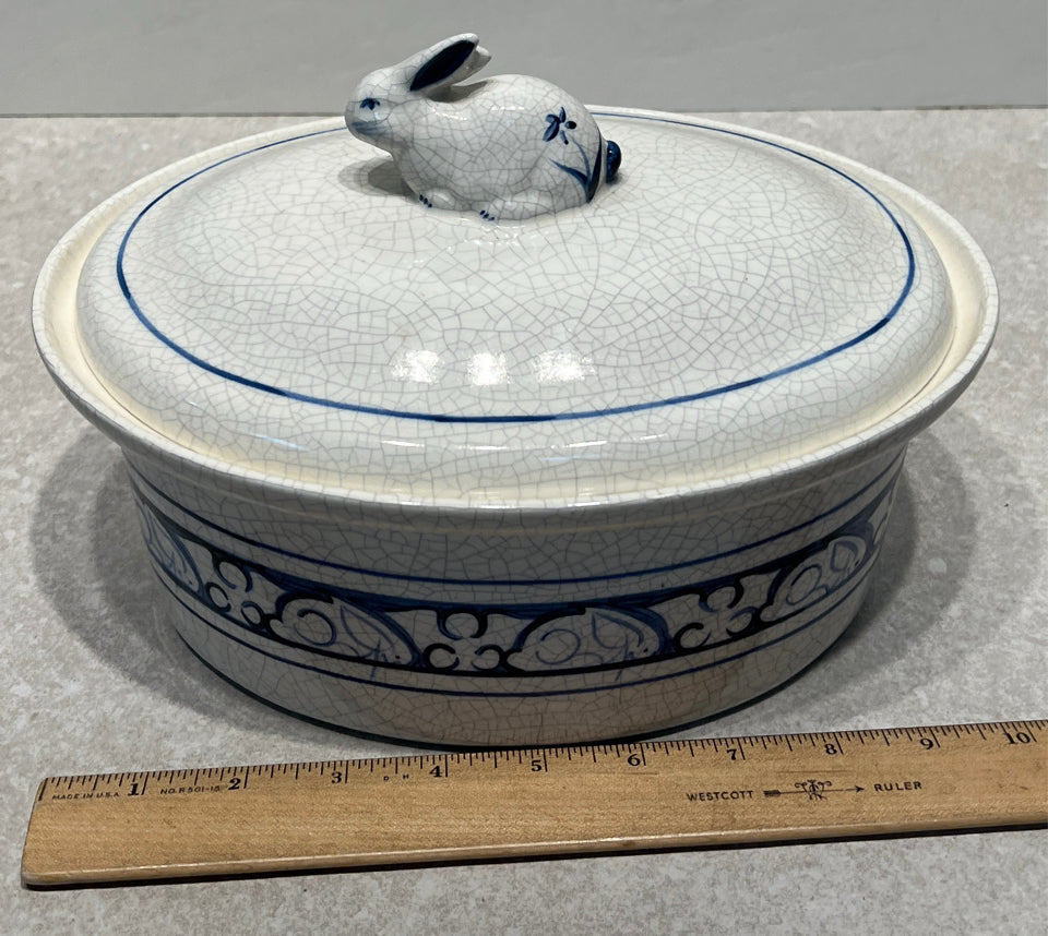 Dedham Pottery Covered Bowl