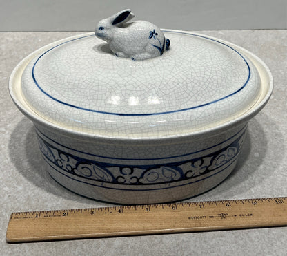 Dedham Pottery Covered Bowl