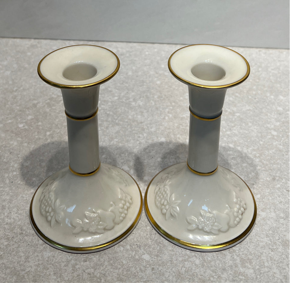 Pair Of Lenox Candle Holders