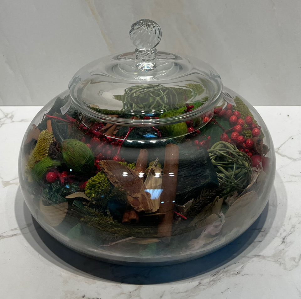 Covered Jar with decor