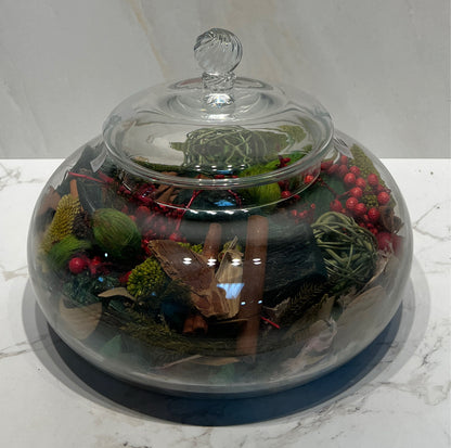 Covered Jar with decor