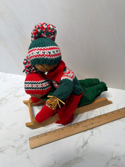 Sledding Figurine
