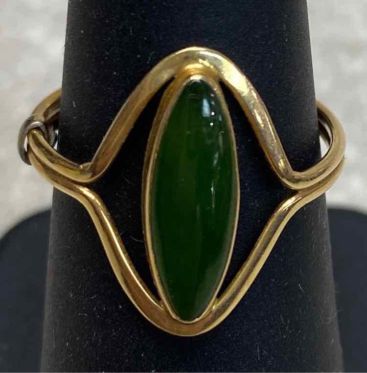 14K Jade Ring