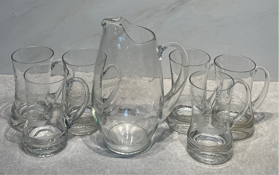 Pitcher And 6 Glasses