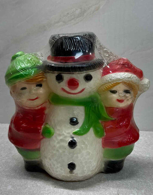 Snowman and Children Blow Mold