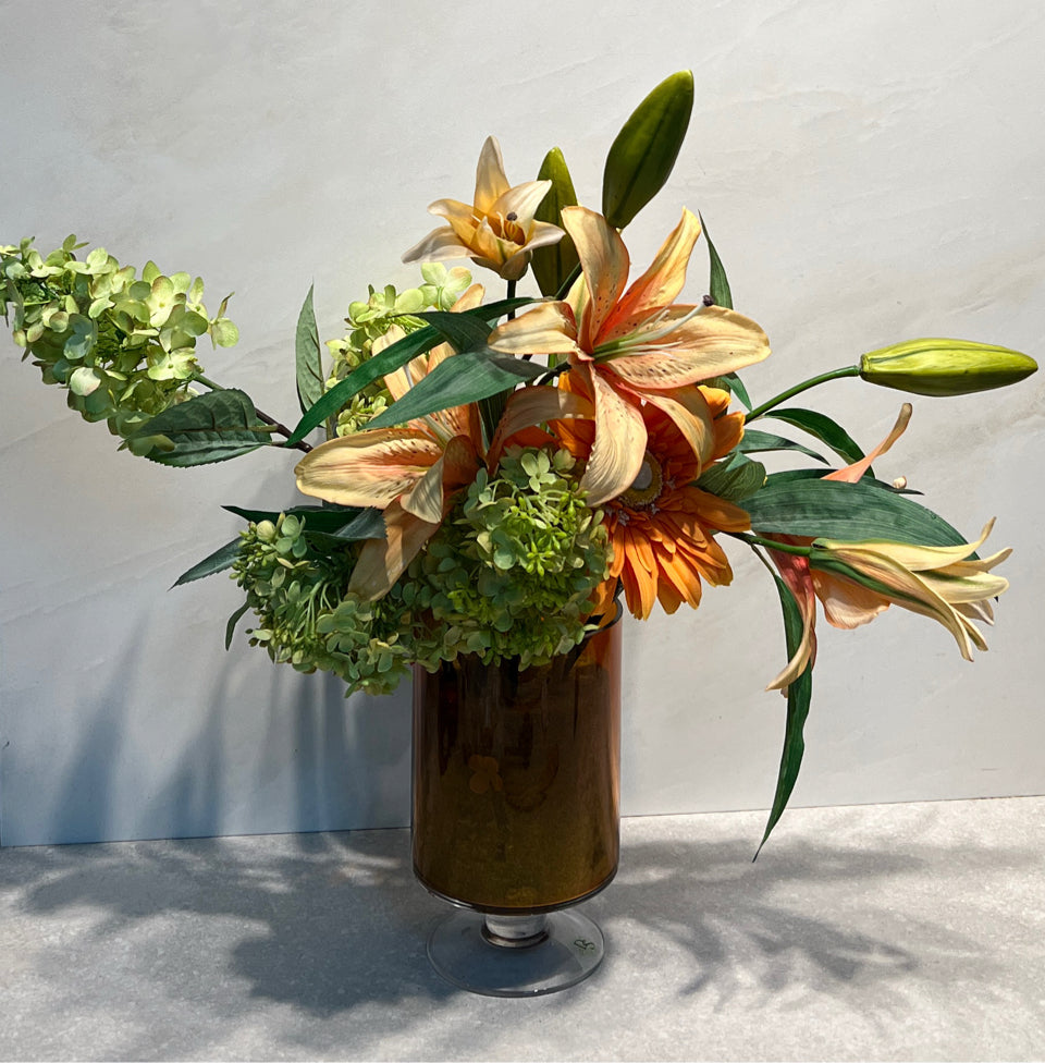 Vase With Floral Decor