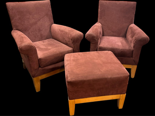 Mark David 2 Chairs And Ottoman