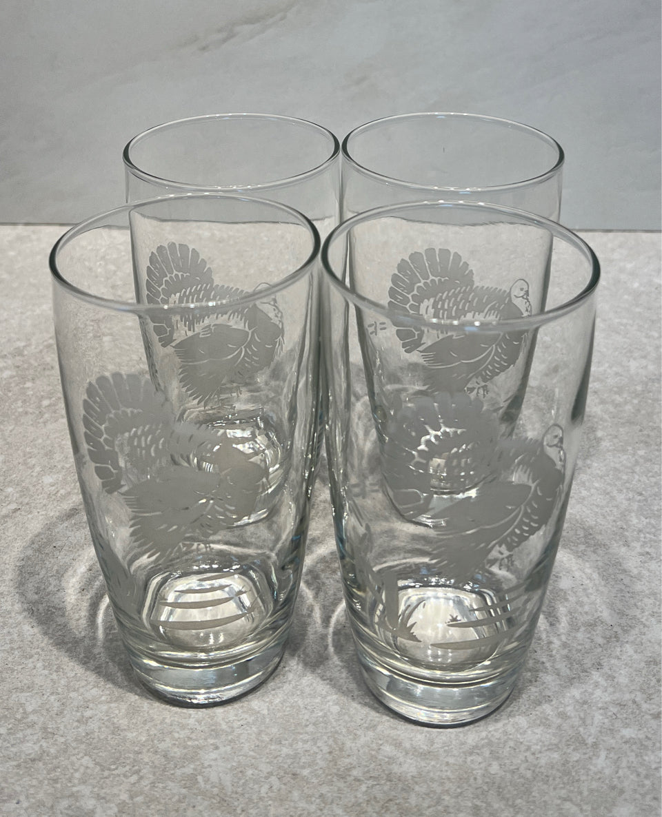 Set of 4 Turkey Glasses