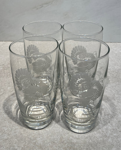 Set of 4 Turkey Glasses